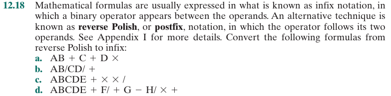 Question 12.18 